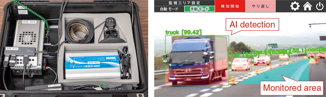 Acting as the “eyes of the system” at highway maintenance sites, Highway Ai-MONITOR provides workers with a strong sense of safety and reassurance.