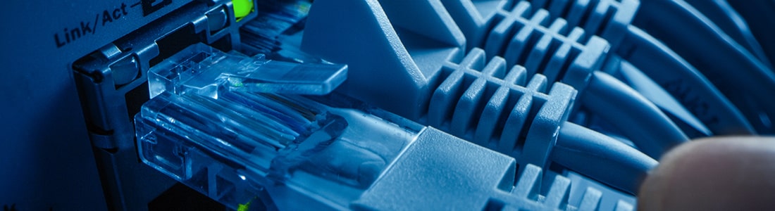  Industrial switching hub and LAN cables used for building factory networks