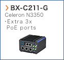 【BX-C211-G】Celeron N3350 Extra 3x PoE ports