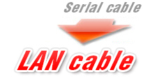 Serial cable → LAN cable