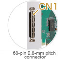 CN1:68-pin 0.8-mm pitch connector