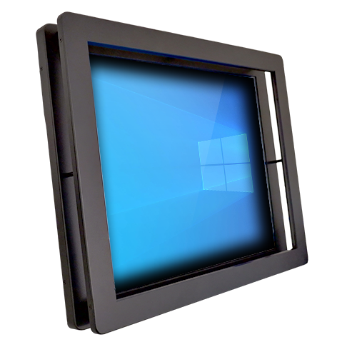 Image: Left angle view of CM-PO190I 19 inch Contactless Touch Monitor by Contec